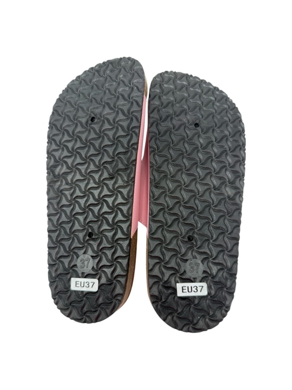 Pink Double-Buckle Cork Footbed Sandals - Picture 8 of 10